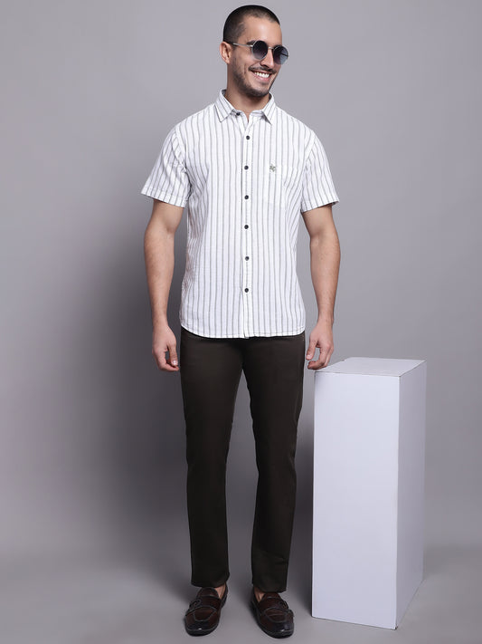 Cantabil Men Military Green Casual Trouser (7137872380043)