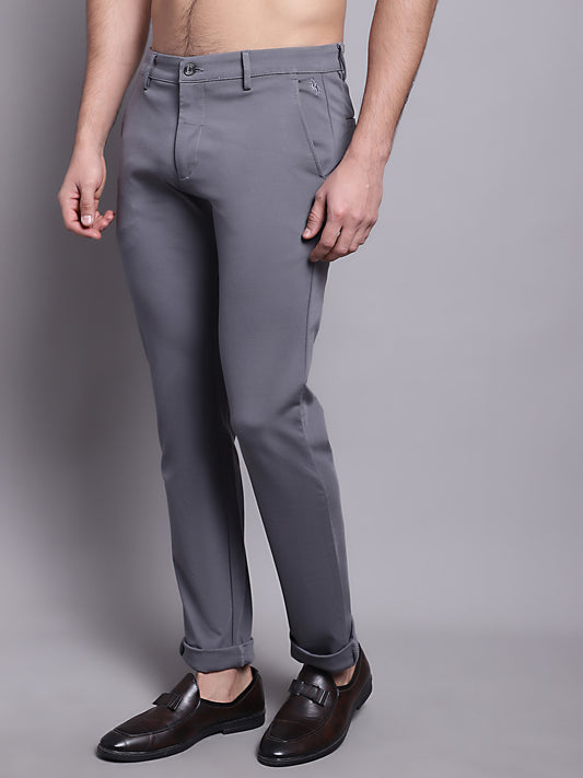 Cantabil Men Grey Casual Trouser (7137874673803)