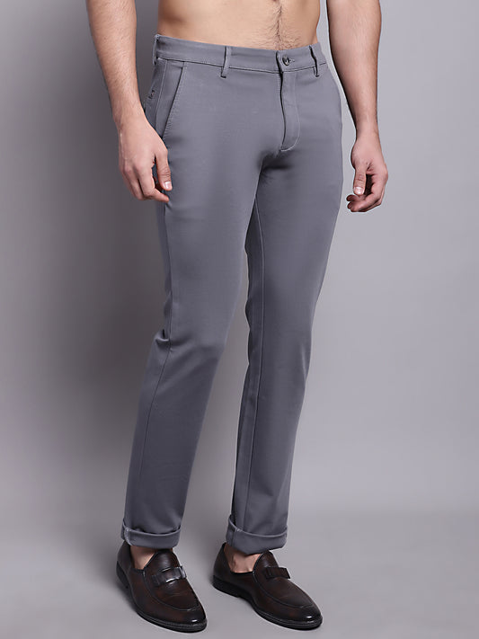Cantabil Men Grey Casual Trouser (7137874673803)