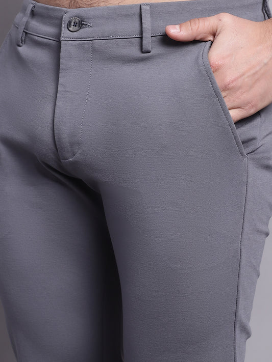 Cantabil Men Grey Casual Trouser (7137874673803)