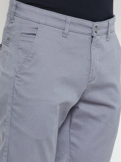 Men's Casual Flat front Grey  Trousers