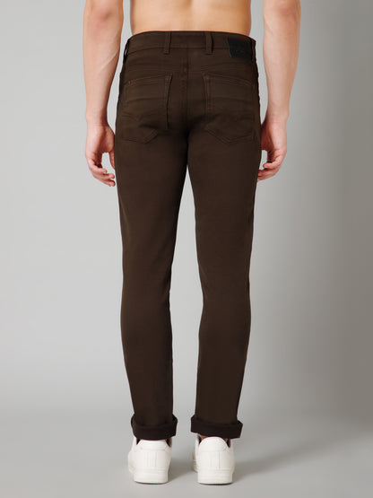 Men's Casual Flat front Military Green  Trousers