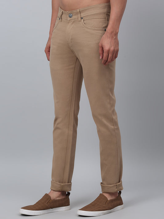 Men's Casual Flat front Khaki  Trousers