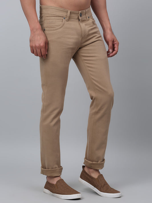 Men's Casual Flat front Khaki  Trousers