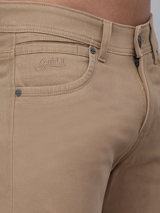 Men's Casual Flat front Khaki  Trousers