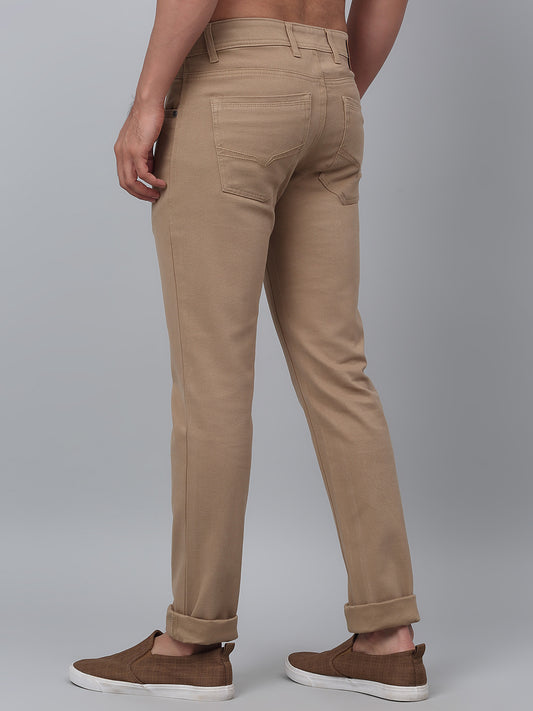 Men's Casual Flat front Khaki  Trousers