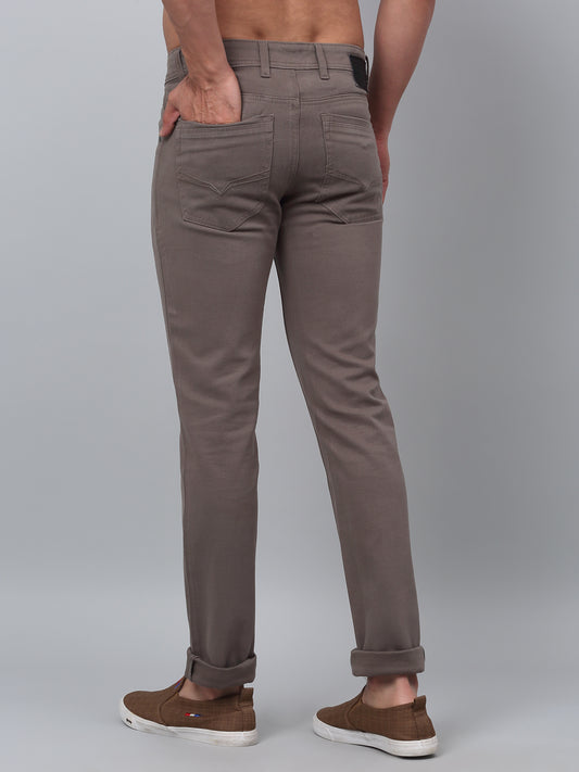 Men's Casual Flat front Dark Grey  Trousers