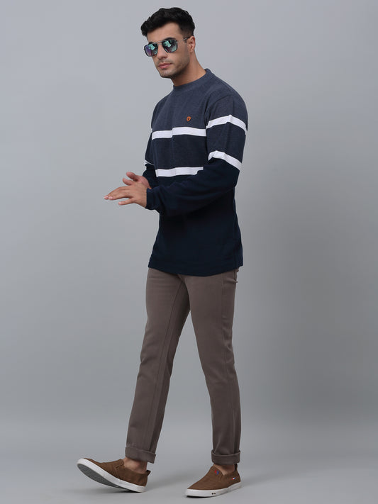 Men's Casual Flat front Dark Grey  Trousers