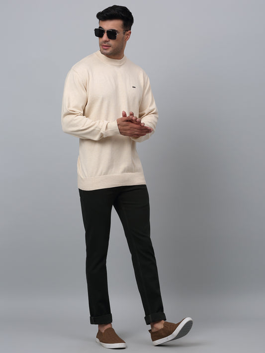 Men's Casual Flat front Olive Green  Trousers