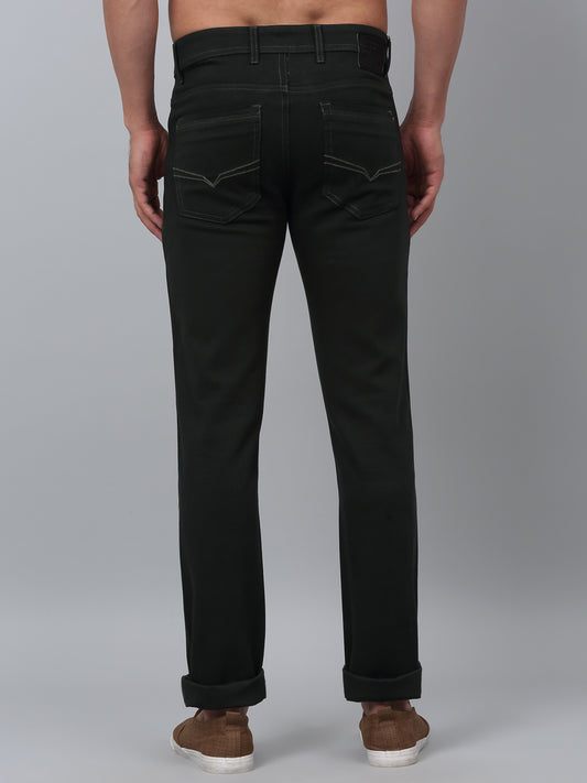 Men's Casual Flat front Olive Green  Trousers
