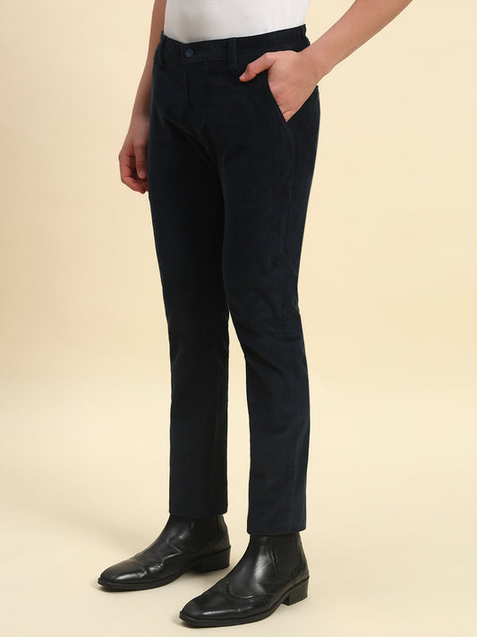 Casual Trouser for Men l Breathable & Soft with Color Fastness Regular Fit Cotton Blend Fabric Coutray Pattern Button Closure