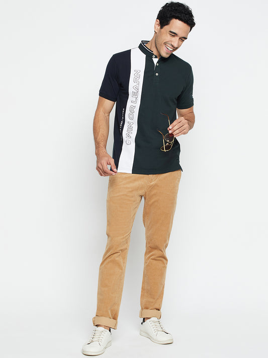 Men's Casual Flat front Khaki Corduroy Trousers