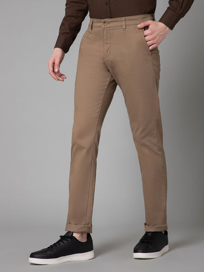 Men's Casual Flat front Khaki  Trousers