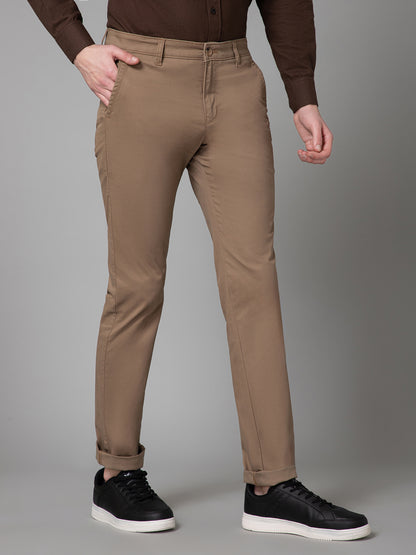 Men's Casual Flat front Khaki  Trousers