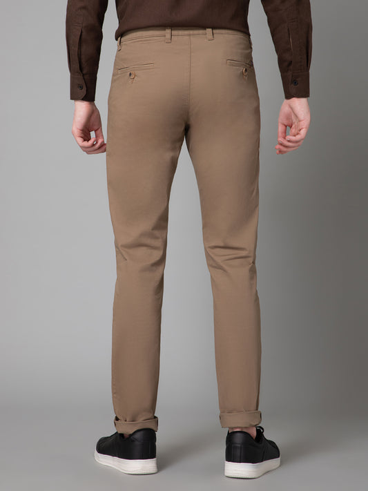 Men's Casual Flat front Khaki  Trousers