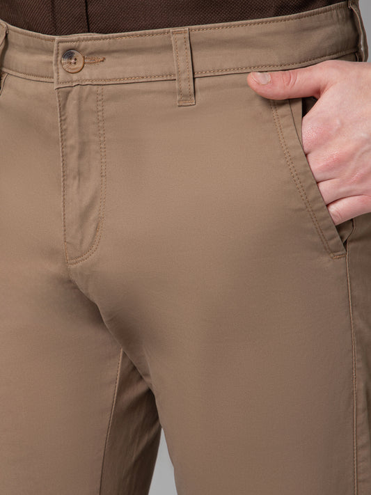 Men's Casual Flat front Khaki  Trousers