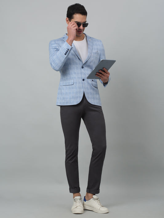 Men's Casual Flat front Dark Grey  Trousers