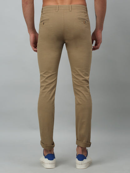 Men's Casual Flat front Khaki  Trousers