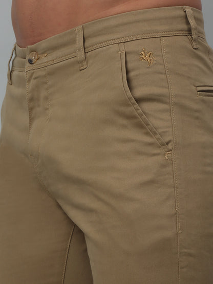 Men's Casual Flat front Khaki  Trousers