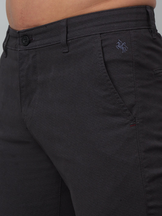 Men's Casual Flat front Black  Trousers