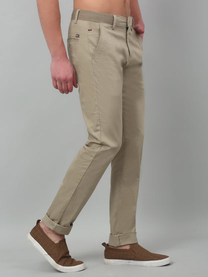 Men's Casual Flat front Fawn  Trousers