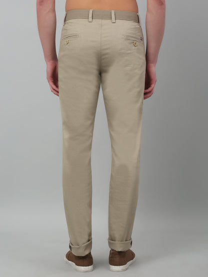 Men's Casual Flat front Fawn  Trousers