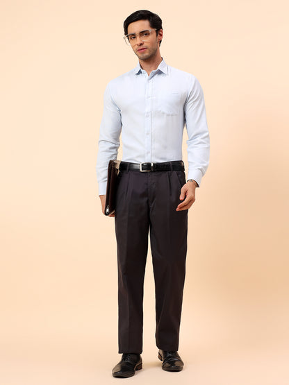 Casual Trousers for Men l Breathable & Soft with Color Fastness Regular Fit Cotton Fabric Solid Pattern Button Closure