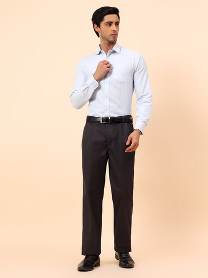 Casual Trousers for Men l Breathable & Soft with Color Fastness Regular Fit Cotton Fabric Solid Pattern Button Closure