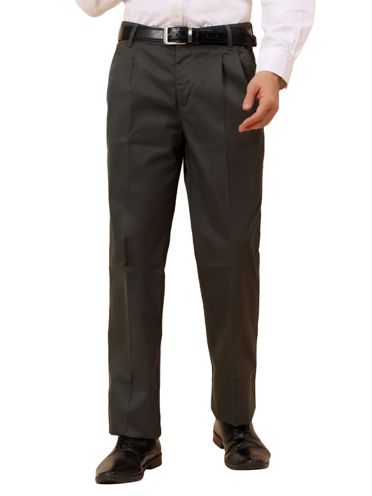 Casual Trousers for Men l Breathable & Soft with Color Fastness Regular Fit Cotton Fabric Solid Pattern Button Closure