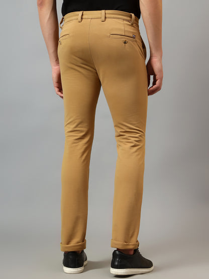 Men's Casual Flat front Khaki  Trousers