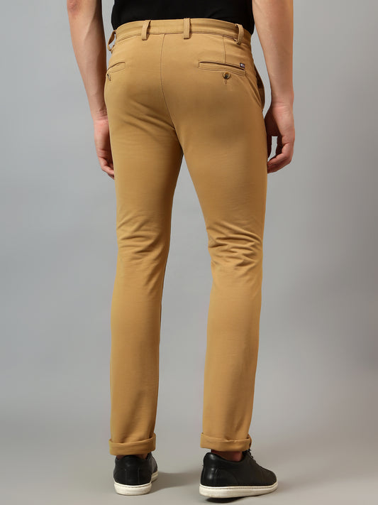 Men's Casual Flat front Khaki  Trousers