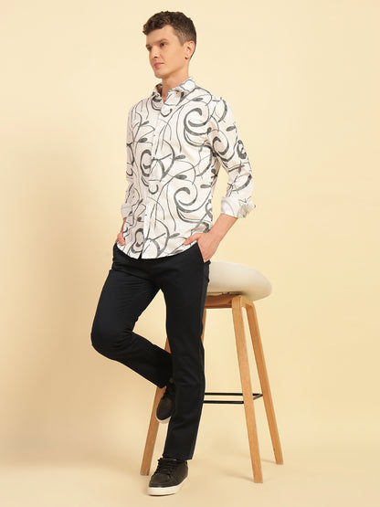 Casual Trouser for Men | Breathable & Soft with Color Fastness Regular Fit Cotton Blend Fabric Solid Pattern Button Closure