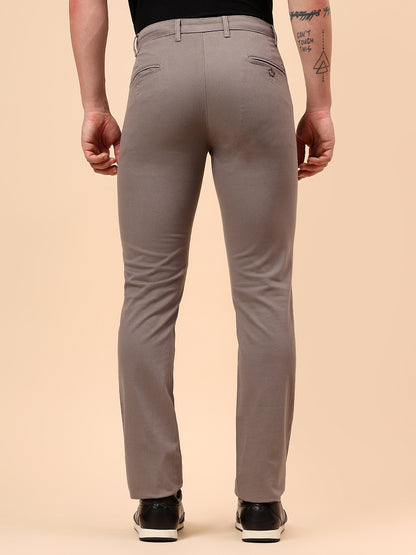 Casual Trouser for Men | Breathable & Soft with Color Fastness Regular Fit Cotton Blend Fabric Solid Pattern Button Closure