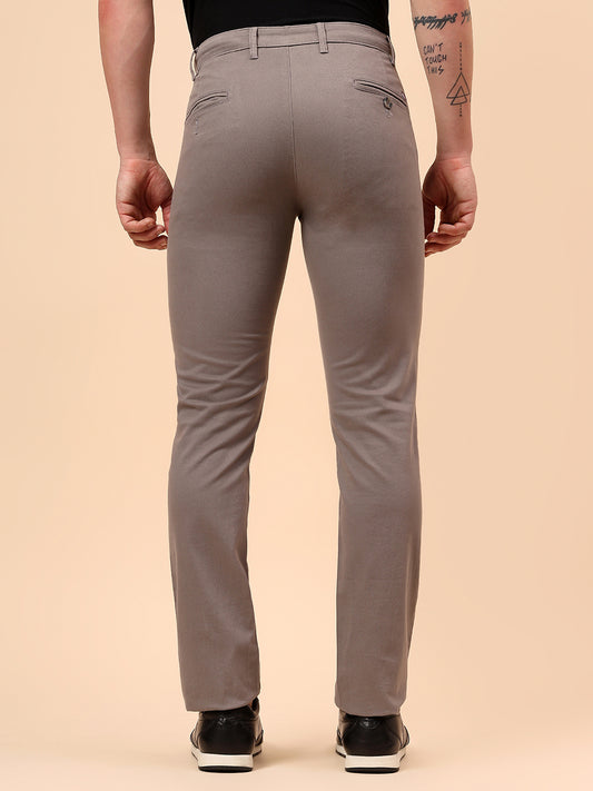 Casual Trouser for Men | Breathable & Soft with Color Fastness Regular Fit Cotton Blend Fabric Solid Pattern Button Closure