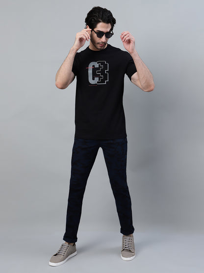 Casual Trousers for Men l Breathable & Soft with Color Fastness Smart Fit Cotton Stretch Fabric Printed Pattern Button Closure