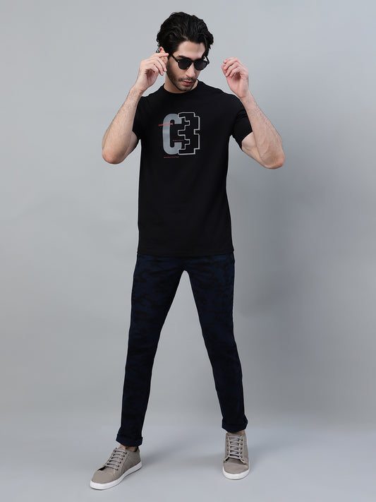 Casual Trousers for Men l Breathable & Soft with Color Fastness Smart Fit Cotton Stretch Fabric Printed Pattern Button Closure