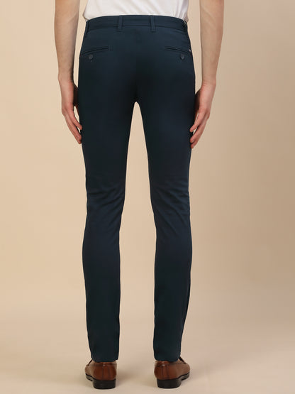 Casual Trouser for Men | Breathable & Soft with Color Fastness Regular Fit Cotton Blend Fabric Solid Pattern Button Closure