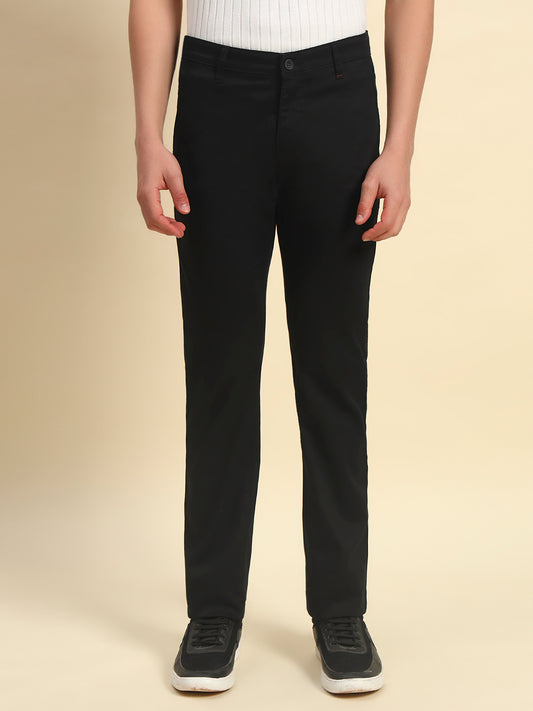 Casual Trouser for Men l Breathable & Soft with Color Fastness Regular Fit Cotton Blend Fabric Self Design Pattern Button Closure