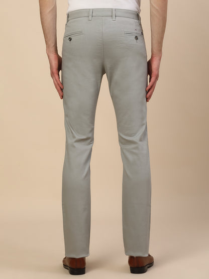 Casual Trouser for Men | Breathable & Soft with Color Fastness Regular Fit Cotton Blend Fabric Solid Pattern Button Closure