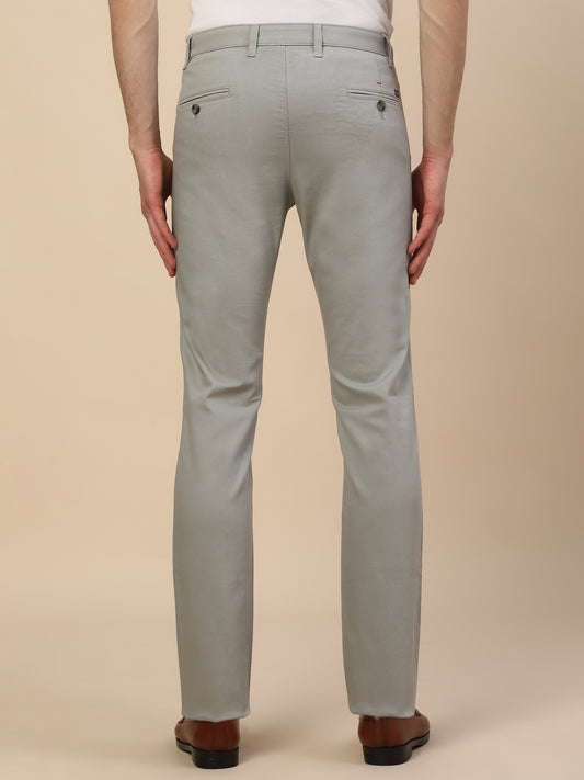 Casual Trouser for Men | Breathable & Soft with Color Fastness Regular Fit Cotton Blend Fabric Solid Pattern Button Closure