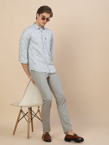 Casual Trouser for Men | Breathable & Soft with Color Fastness Regular Fit Cotton Blend Fabric Solid Pattern Button Closure