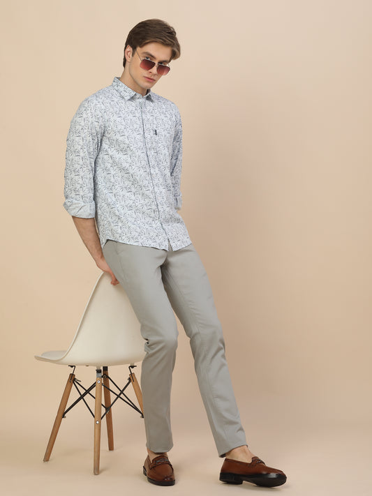 Casual Trouser for Men | Breathable & Soft with Color Fastness Regular Fit Cotton Blend Fabric Solid Pattern Button Closure