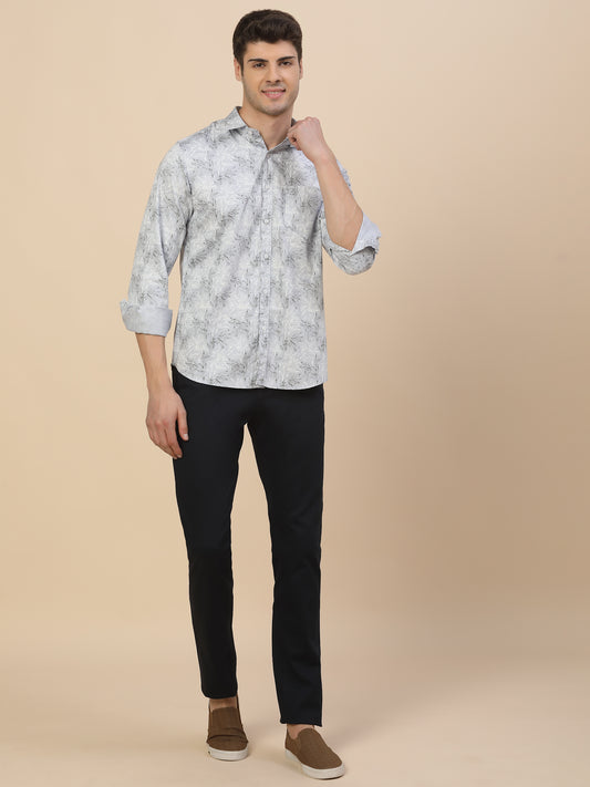 Casual Trouser for Men | Breathable & Soft with Color Fastness Regular Fit Cotton Blend Fabric Solid Pattern Button Closure