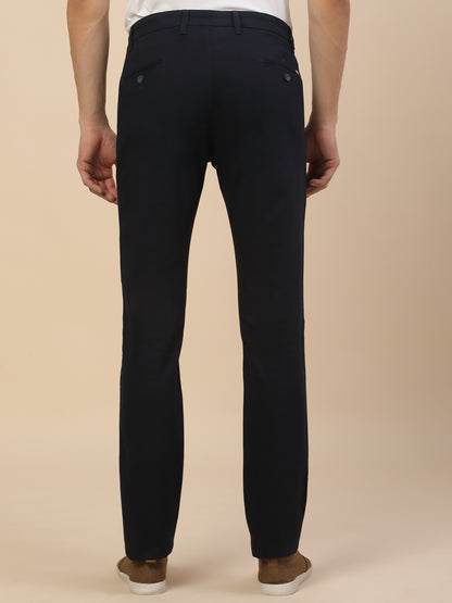 Casual Trouser for Men | Breathable & Soft with Color Fastness Regular Fit Cotton Blend Fabric Solid Pattern Button Closure