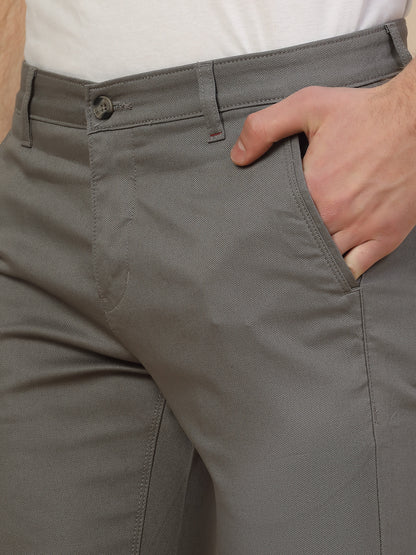 Casual Trouser for Men | Breathable & Soft with Color Fastness Regular Fit Cotton Blend Fabric Solid Pattern Button Closure