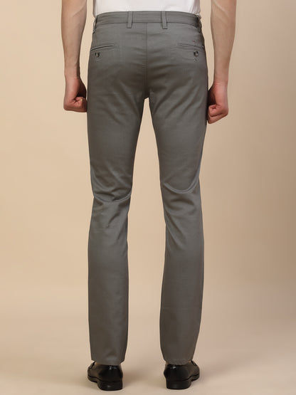 Casual Trouser for Men | Breathable & Soft with Color Fastness Regular Fit Cotton Blend Fabric Solid Pattern Button Closure