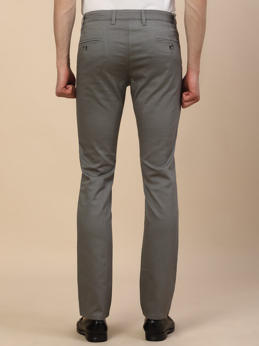 Casual Trouser for Men | Breathable & Soft with Color Fastness Regular Fit Cotton Blend Fabric Solid Pattern Button Closure