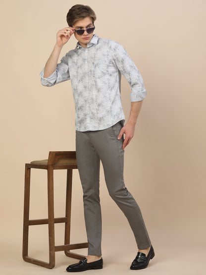 Casual Trouser for Men | Breathable & Soft with Color Fastness Regular Fit Cotton Blend Fabric Solid Pattern Button Closure