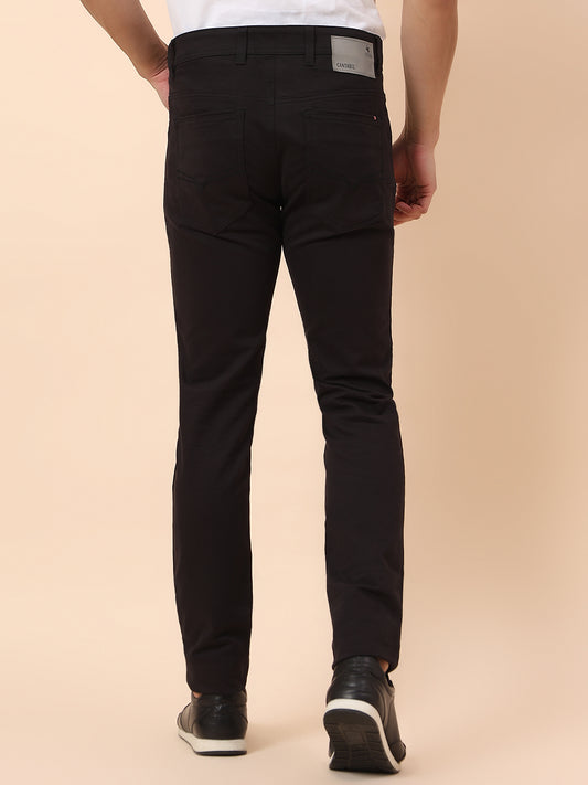 Casual Trouser for Men | Breathable & Soft with Color Fastness Regular Fit Cotton Blend Fabric Solid Pattern Button Closure