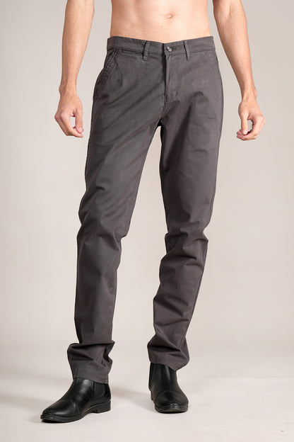 Casual Trouser for Men | Breathable & Soft with Color Fastness Regular Fit Cotton Blend Fabric Solid Pattern Button Closure